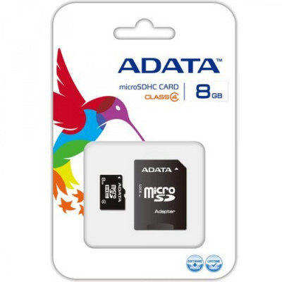 Други Карти памети Карта памет Micro SD ADATA 8GB плюс адаптер